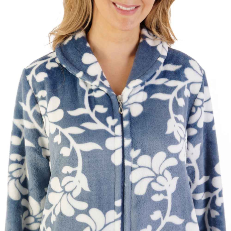 Slenderella Housecoat in Grey HC08312
