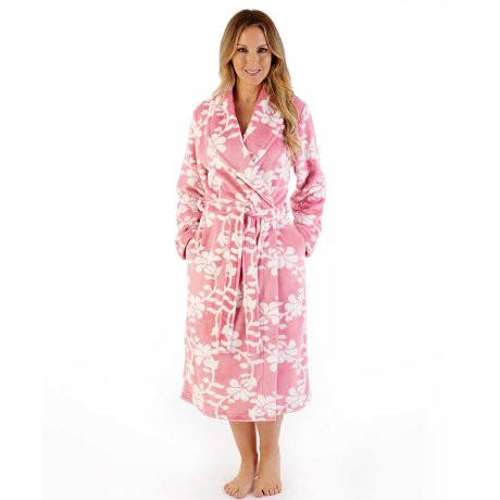 Slenderella Housecoat in Pink HC08313
