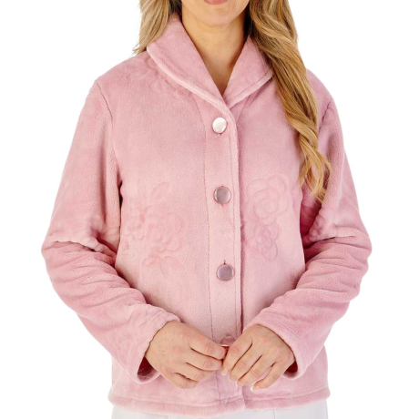 Winter Rose Long Sleeve Buttoned Bed Jacket