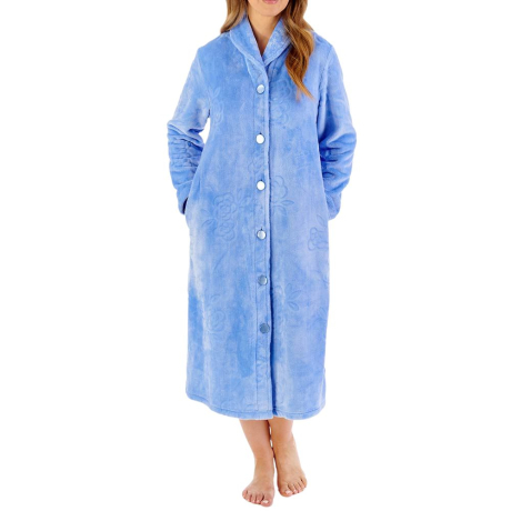 Winter Rose Buttoned Front 46 Inch Housecoat