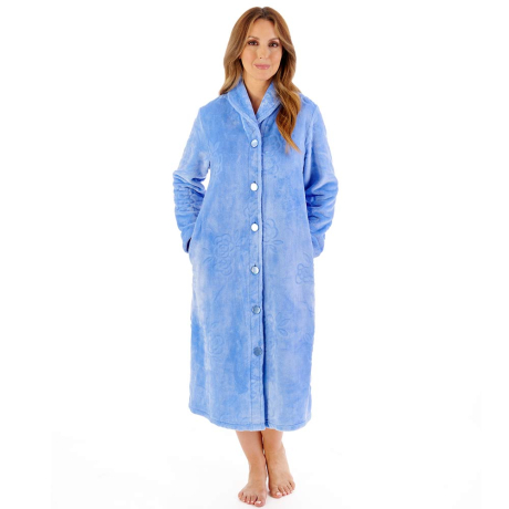 Slenderella Housecoat In Blue HC08316

