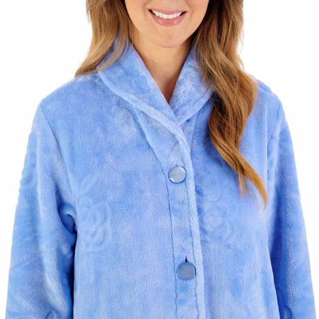 Slenderella Housecoat In Blue HC08316
