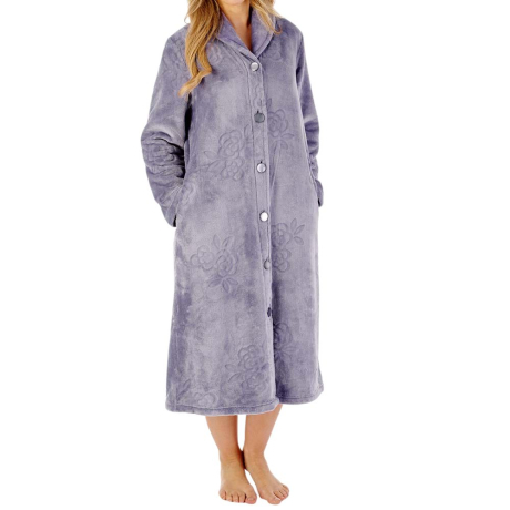 Slenderella Housecoat In Grey HC08316
