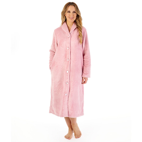 Slenderella Housecoat In Pink HC08316

