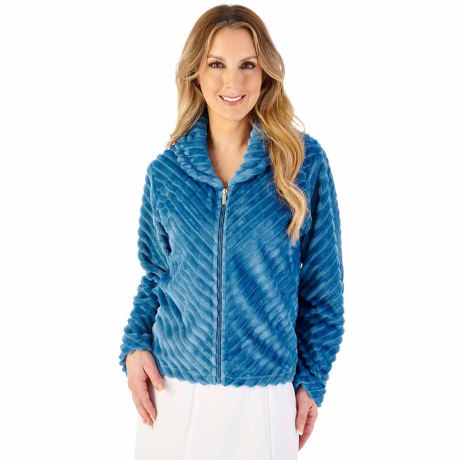 Slenderella Bedjacket In Teal BJ08300
