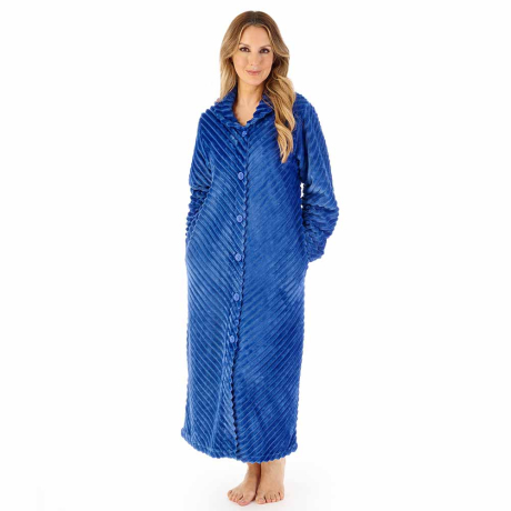 Slenderella Housecoat In Blue HC08301
