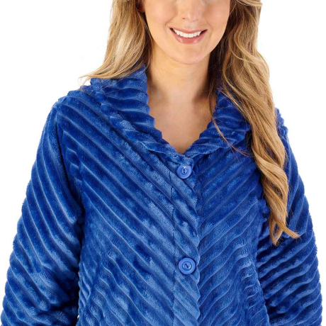 Slenderella Housecoat In Blue HC08301
