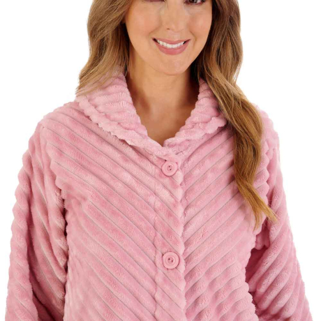 Slenderella Housecoat In Pink HC08301
