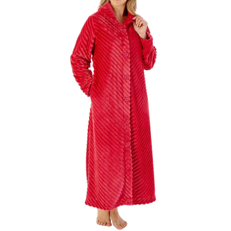 Slenderella Housecoat In Raspberry HC08301
