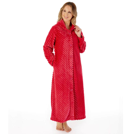 Slenderella Housecoat In Raspberry HC08301
