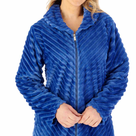 Slenderella Housecoat In Blue HC08302
