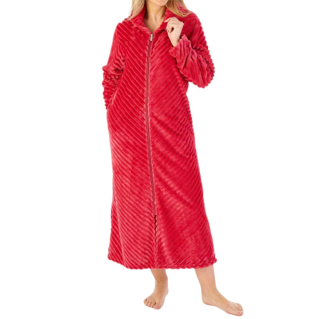 Slenderella Housecoat In Raspberry HC08302

