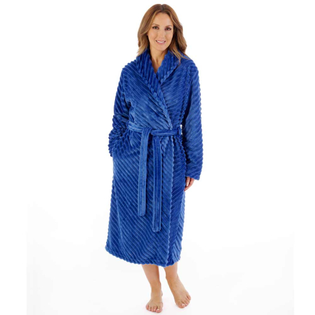 Slenderella Housecoat In Blue HC08303

