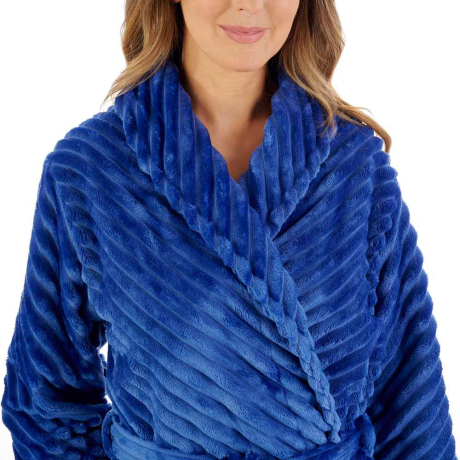 Slenderella Housecoat In Blue HC08303
