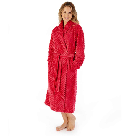Slenderella Housecoat In Raspberry HC08303
