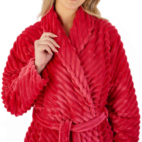 Slenderella Housecoat In Raspberry HC08303
