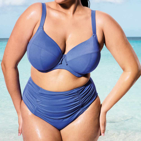 Elomi Swim Plain Sailing Bikini Top And Briefs In Azure ES7284 and ES7287
