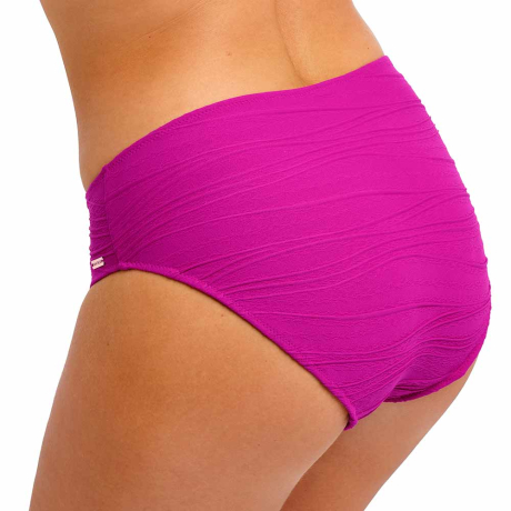 Sideview of Fantasie Swim Beach Waves Bikini Briefs in Bright Fuchsia FS502272
