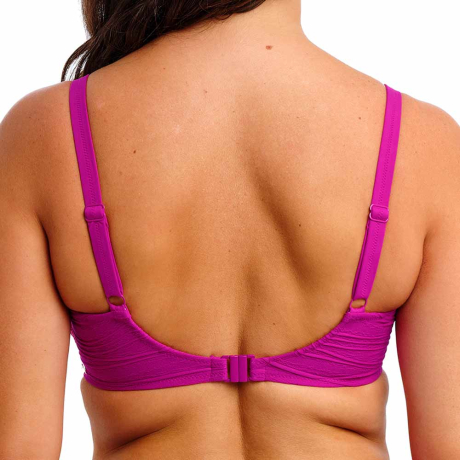 Backview of Fantasie Swim Beach Waves Bikini Top in Bright Fuchsia FS502201
