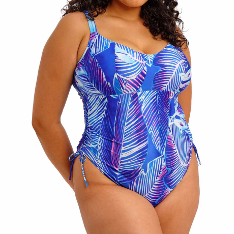 Sideview of Elomi Swim Maluku Island Swimsuit In Atlantic ES802943
