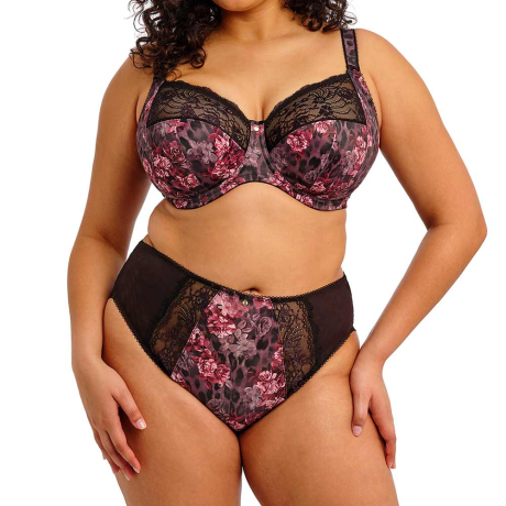 Elomi Morgan Bra and Briefs in Dark Romance EL4110 and EL4118

