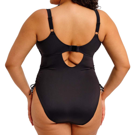 Backview of Elomi Swim Plain Sailing Swimsuit In Black ES7281
