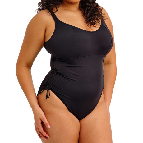 Sideview of Elomi Swim Plain Sailing Swimsuit In Black ES7281
