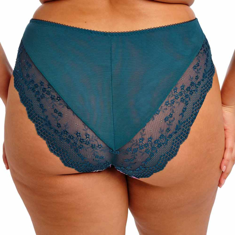 Backview of Elomi Lucie Briefs in Teal Floral EL4498
