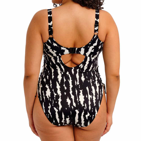 Backview of Elomi Swim Echo Shell Swimsuit In Black ES802843

