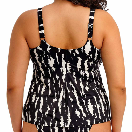Backview of Elomi Swim Echo Shell Tankini Top In Black ES802861
