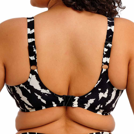 Backview of Elomi Swim Echo Shell Bikini Top In Black ES802802
