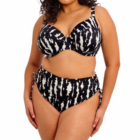 Elomi Swim Echo Shell Bikini Top and Bikini Briefs In Black ES802802 and ES802873
