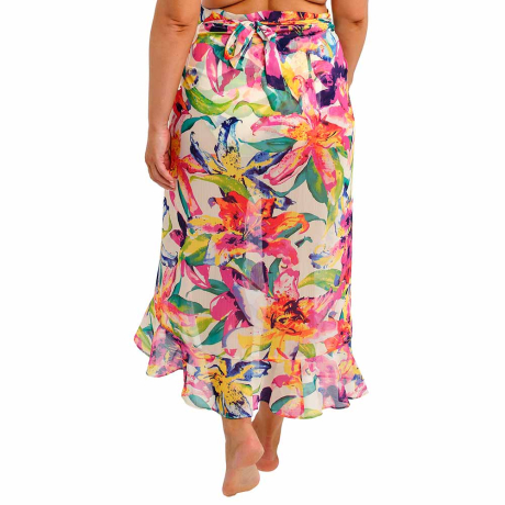Backviw of Fantasie Swim Iguazu Falls Sarong In Multi FS506391
