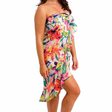 Sideview of Fantasie Swim Iguazu Falls Sarong In Multi FS506391
