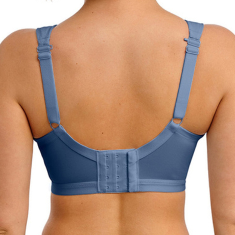 Freya Sports bra in Steel Blue back view