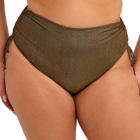 Elomi Swim Sunset Shimmer Adjustable Bikini Briefs in Gold Rush ES803273