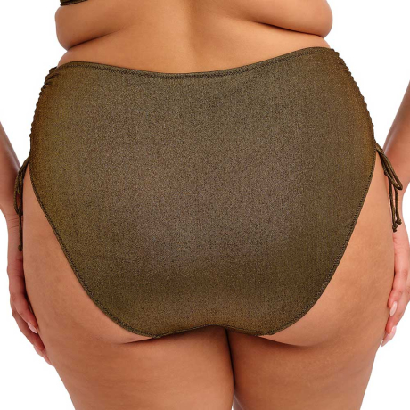 Elomi Swim Sunset Shimmer Adjustable Bikini Briefs in Gold Rush ES803273
