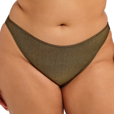 Elomi Swim Sunset Shimmer Hi-leg Bikini Briefs in Gold Rush ES803285

