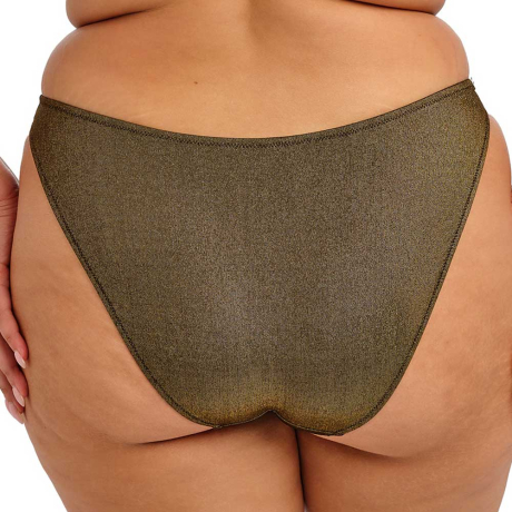 Elomi Swim Sunset Shimmer Hi-leg Bikini Briefs in Gold Rush ES803285