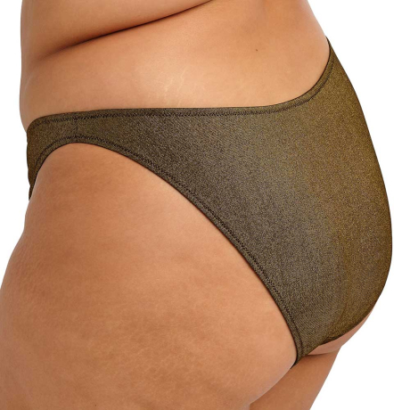 Elomi Swim Sunset Shimmer Hi-leg Bikini Briefs in Gold Rush ES803285
