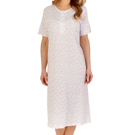Bamboo Butterfly Short Sleeve 42 Inch Nightdress