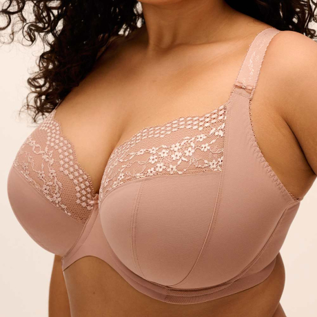 Sideview of Elomi Lucie Bra in Mocha EL4490

