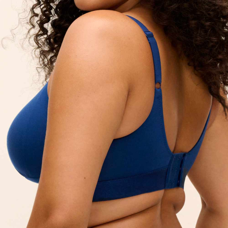 Backview of Elomi Downtime Bra In French Navy EL301417
