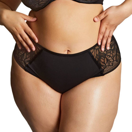 Sculptresse Sophia deep brief product in black 11192- frontview image