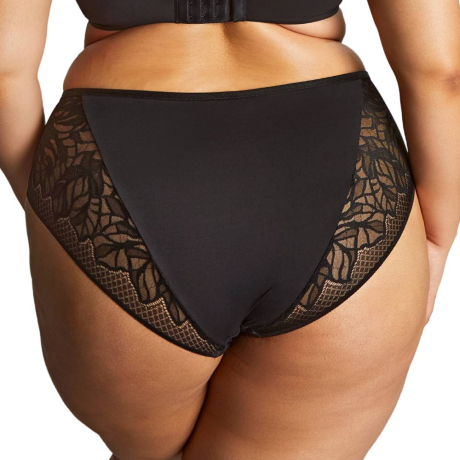 Sculptresse Sophia deep brief product in black 11192- back view image