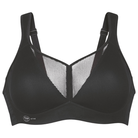 Anita air control deltapad sports bra product in black 5544- cutout image