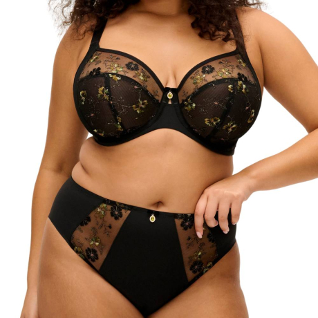 Elomi Lyriana bra product in jet EL303705- full set image