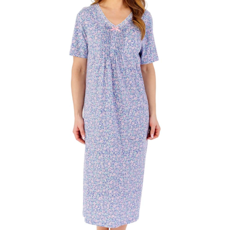 Slenderella Nightdress product in navy NDW2105- front view image 