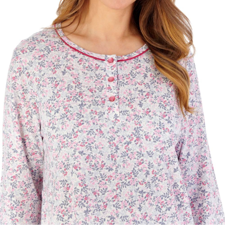 Slenderella Nightdress product in ivory NDW2106- close up image