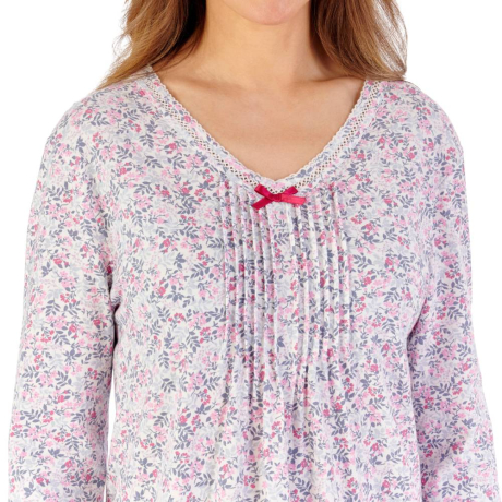 Slenderella Nightdress product in ivory NDW2107- close up image